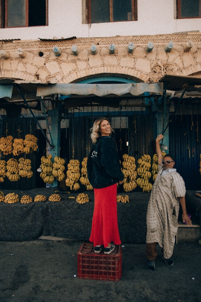 Twisted Ankle Dress - Red
