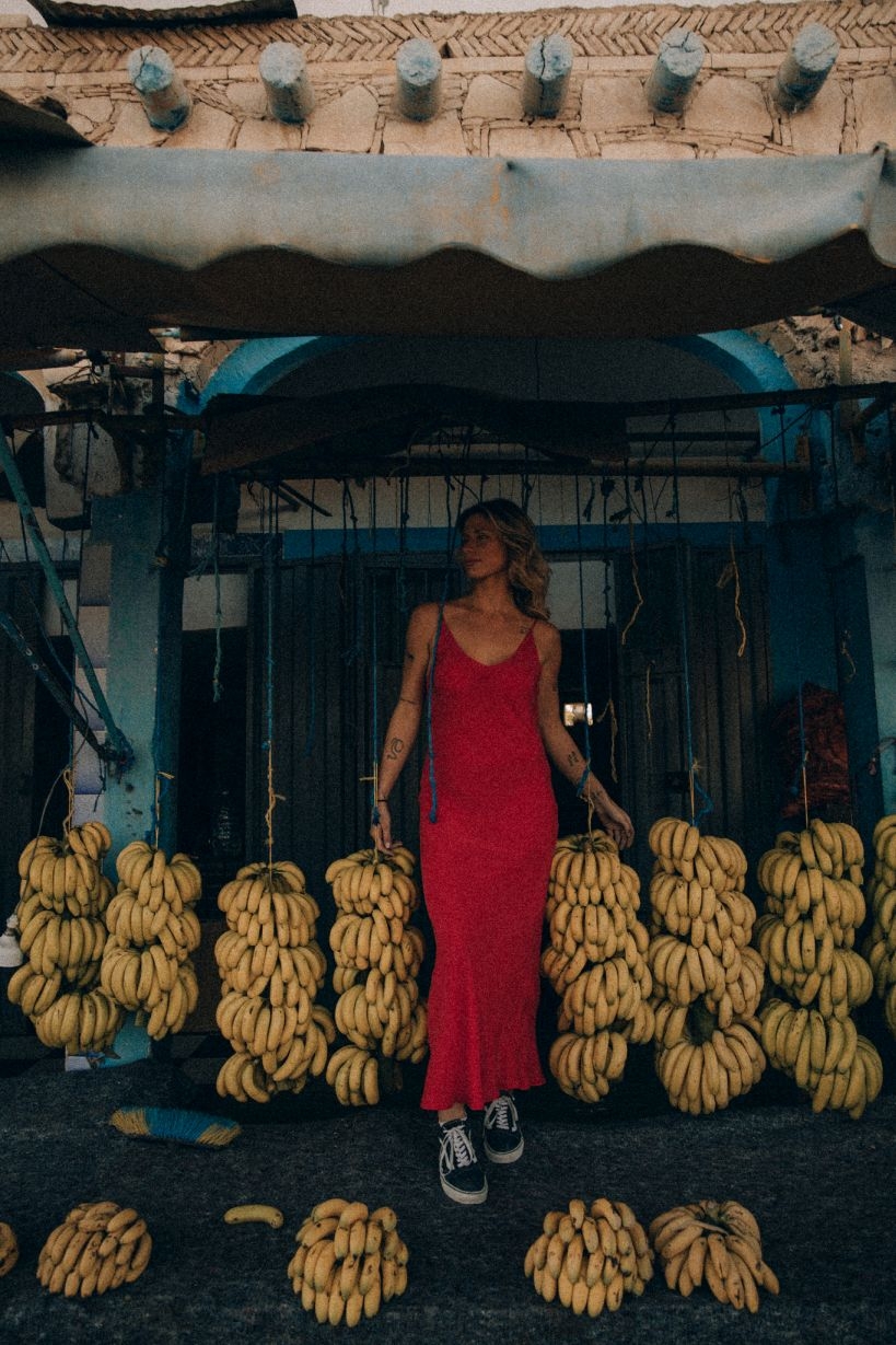 Twisted Ankle Dress - Red