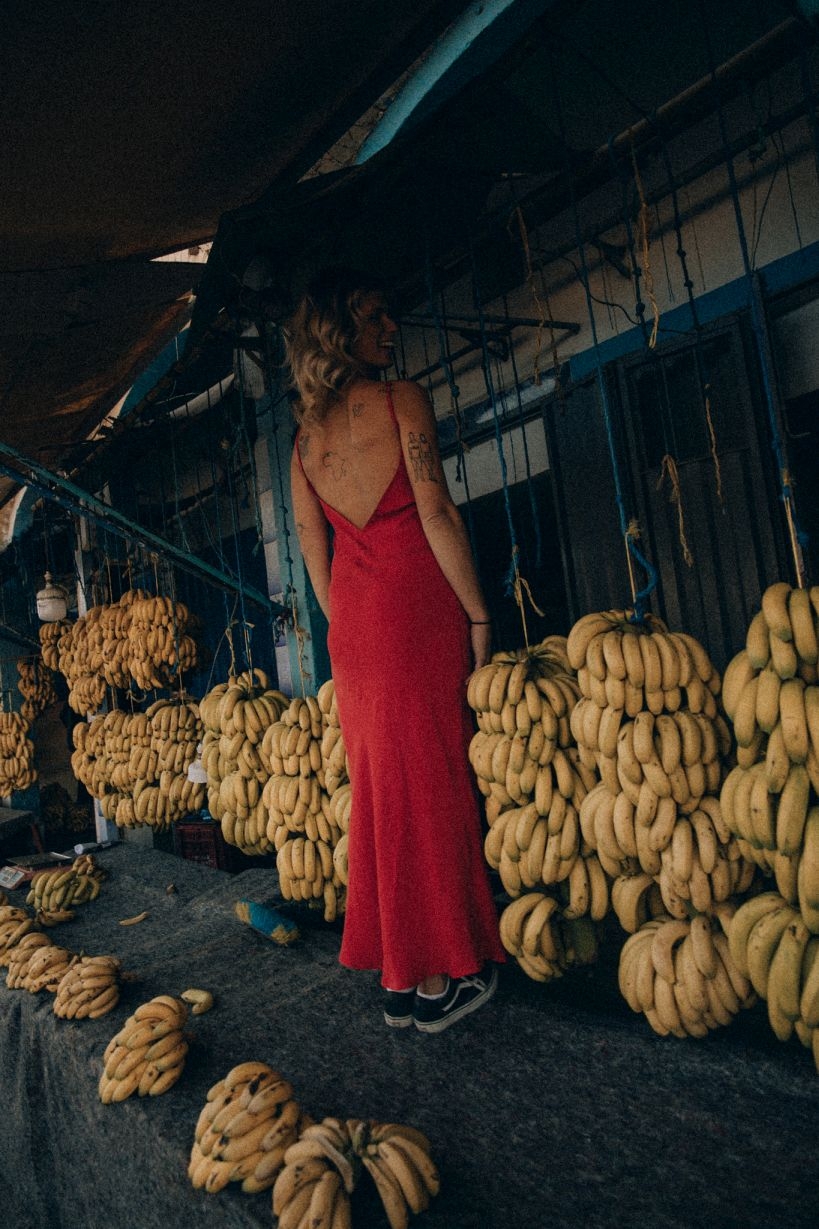 Twisted Ankle Dress - Red