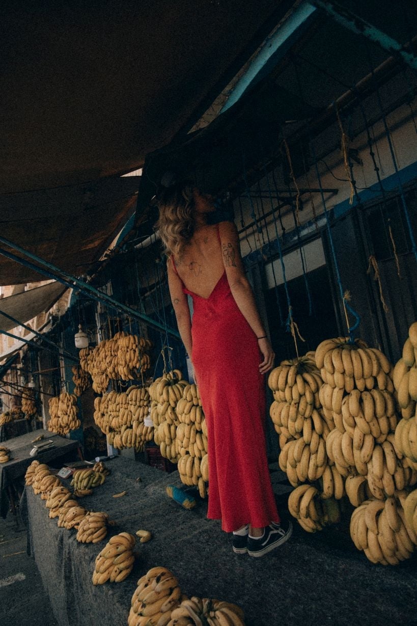 Twisted Ankle Dress - Red