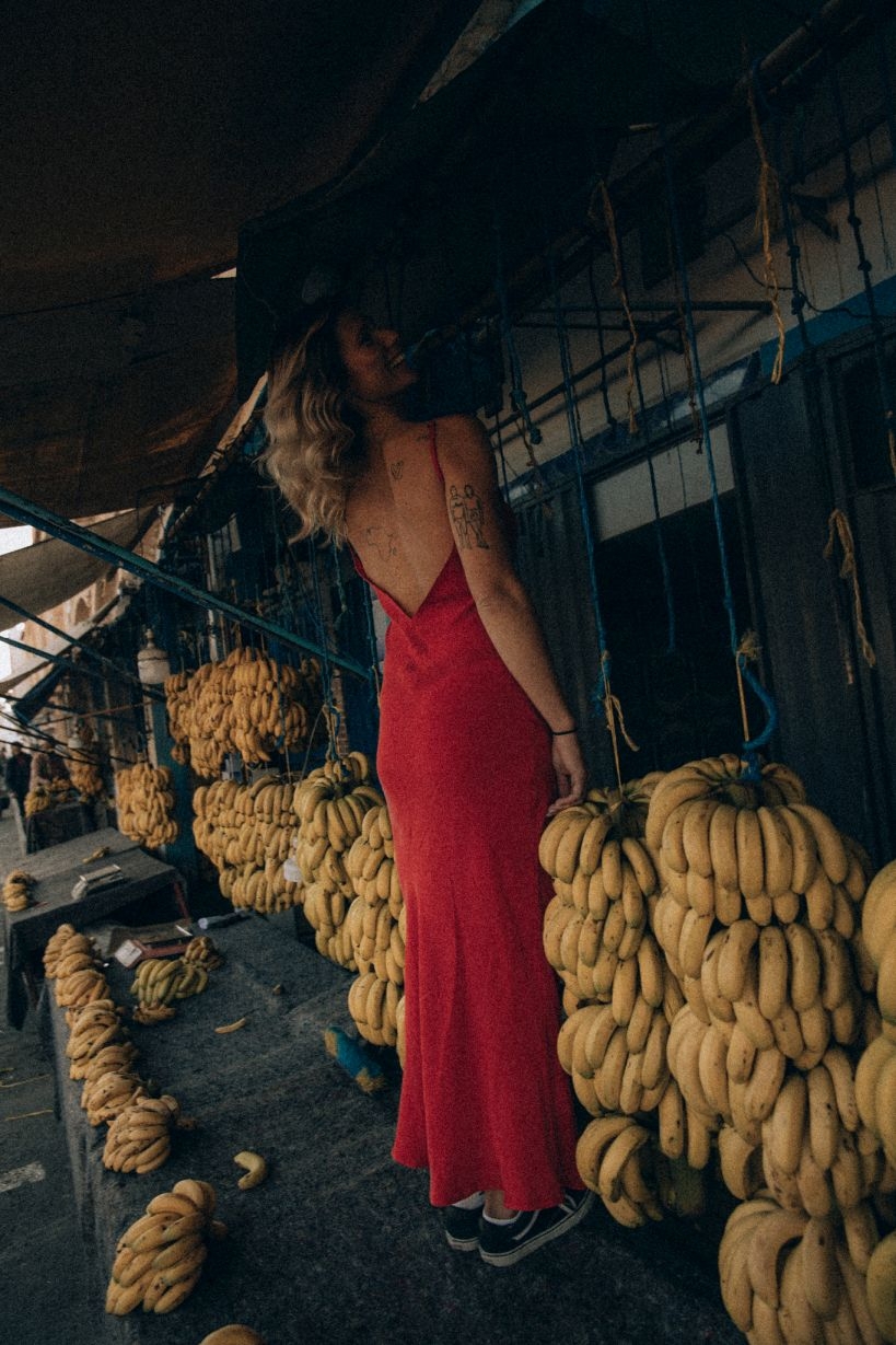 Twisted Ankle Dress - Red