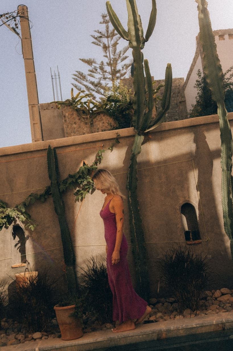 Twisted Ankle Dress - Cyclam