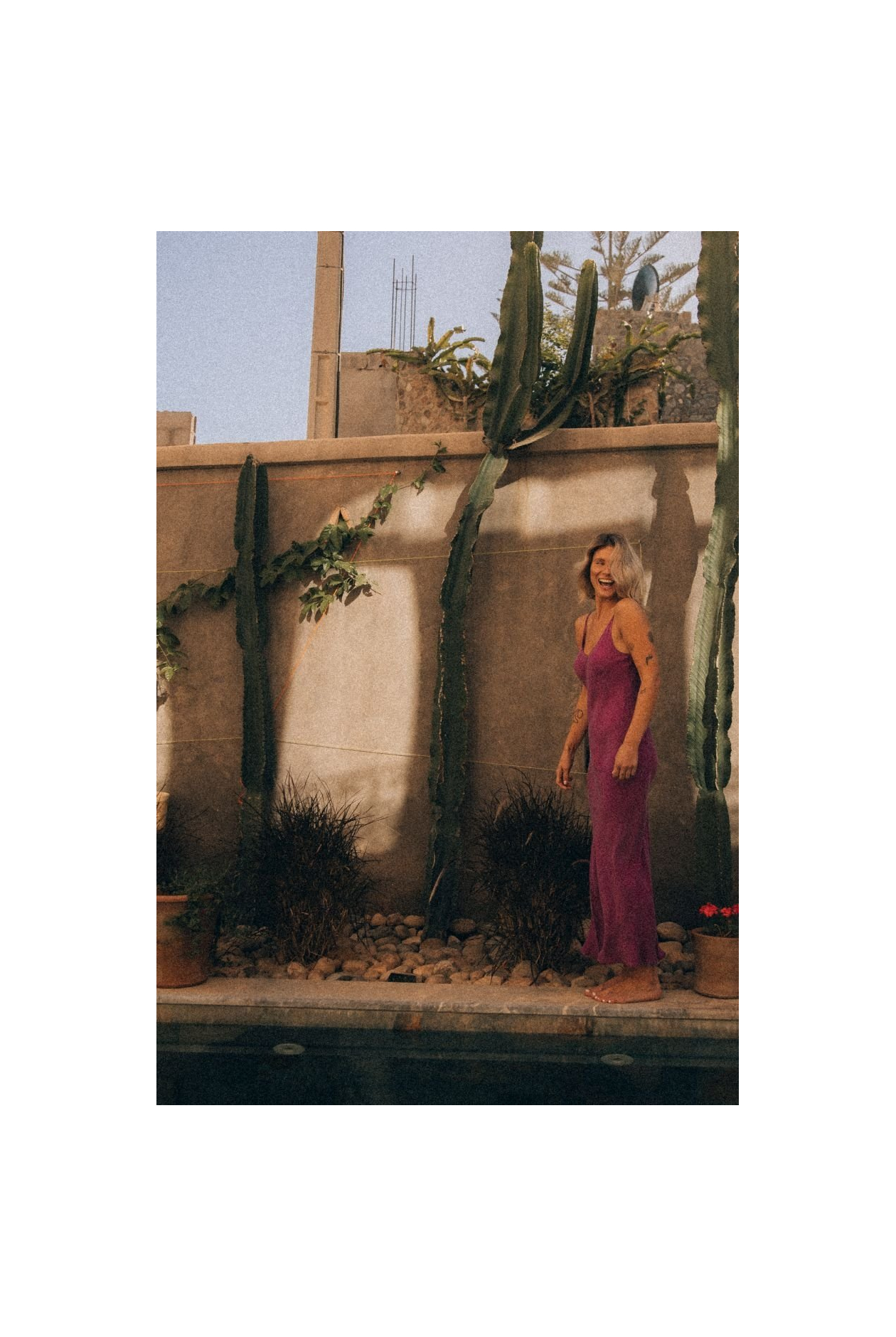 Twisted Ankle Dress - Cyclam