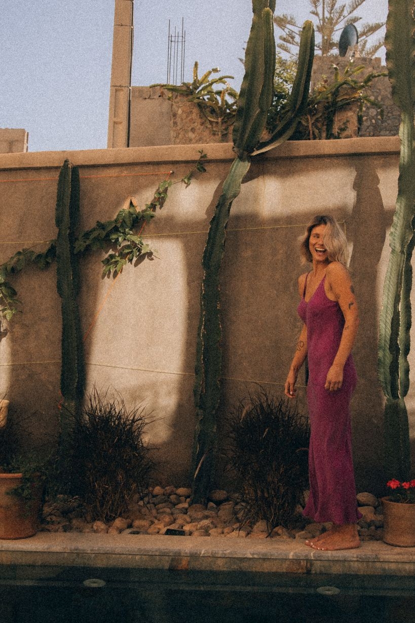 Twisted Ankle Dress - Cyclam