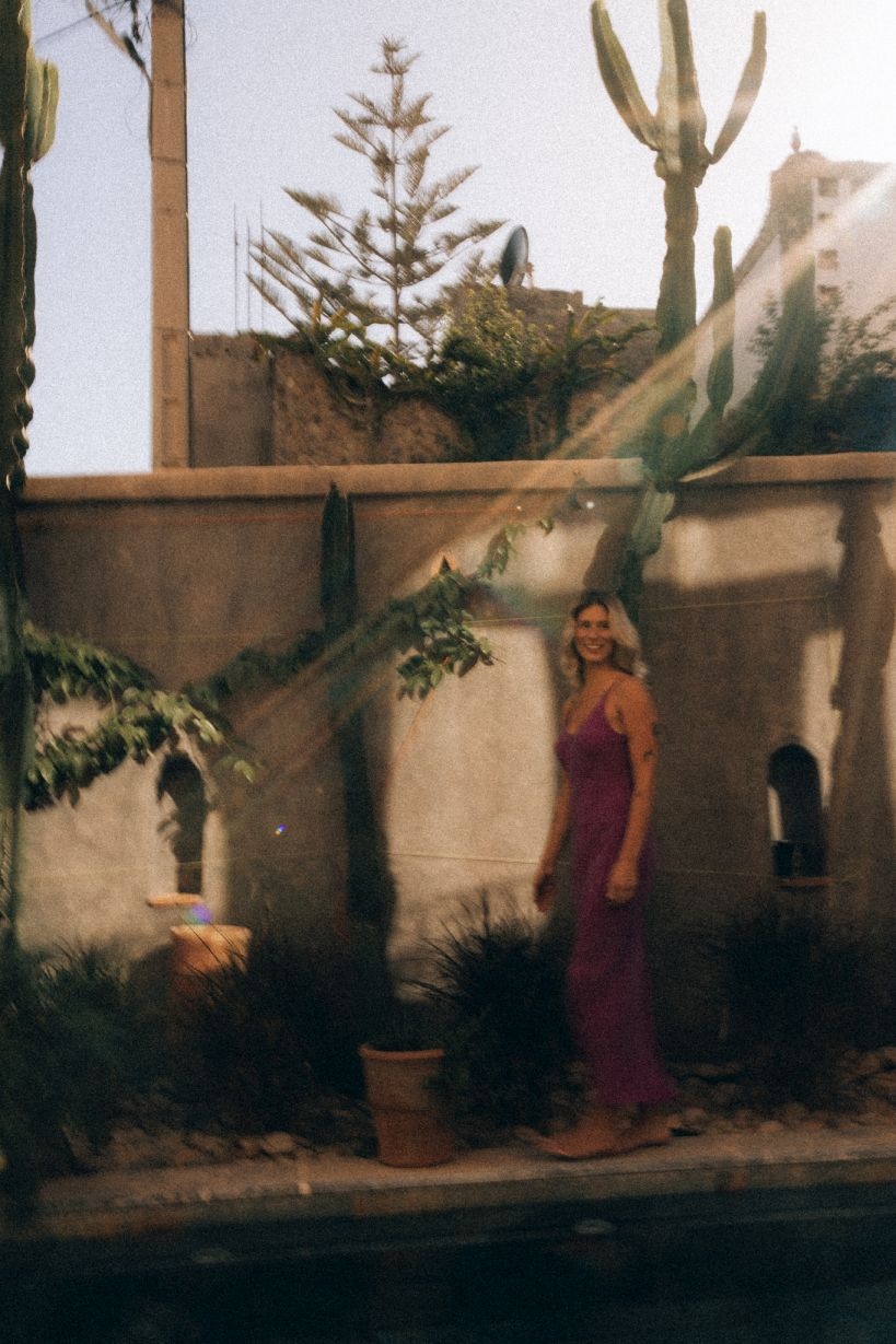 Twisted Ankle Dress - Cyclam