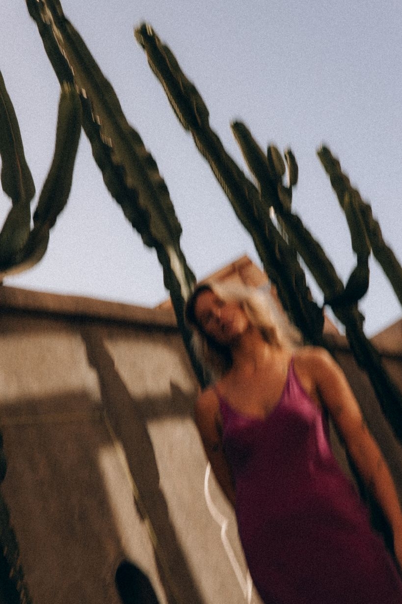 Twisted Ankle Dress - Cyclam