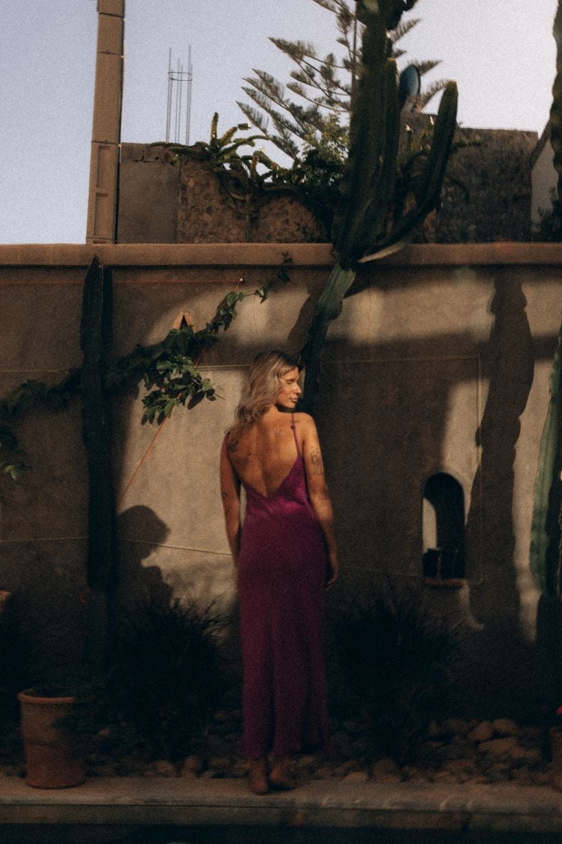 Twisted Ankle Dress - Cyclam