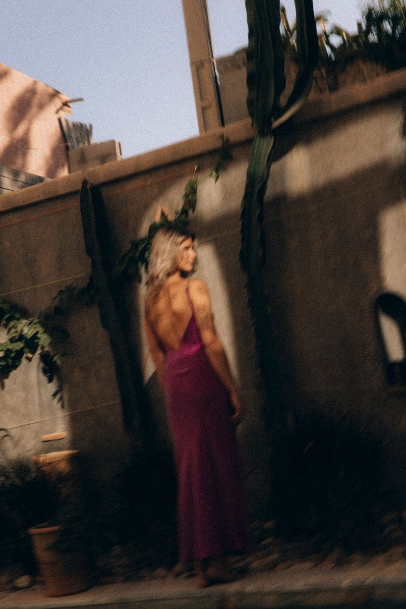 Twisted Ankle Dress - Cyclam