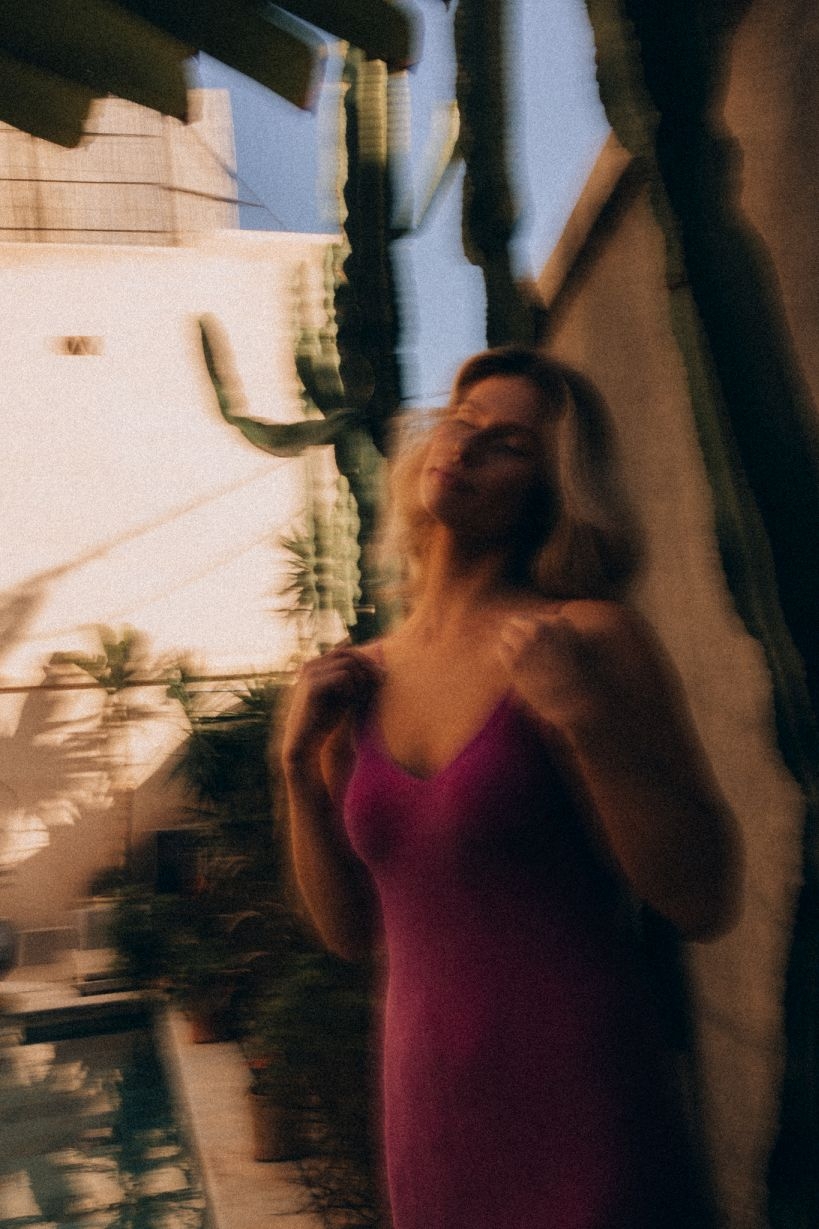 Twisted Ankle Dress - Cyclam