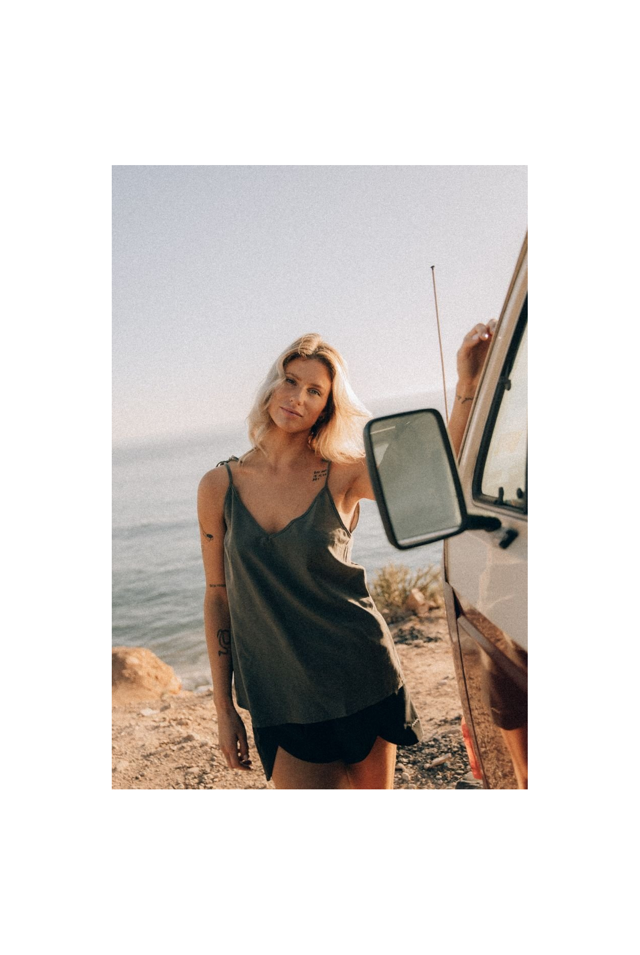 Open Back Top - Olive Open Back Top - Olive