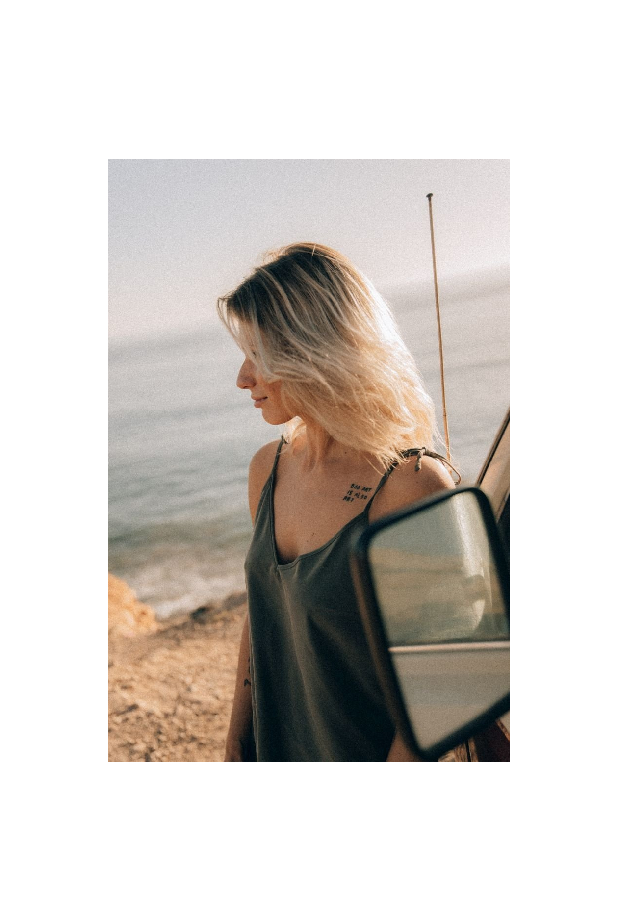 Open Back Top - Olive