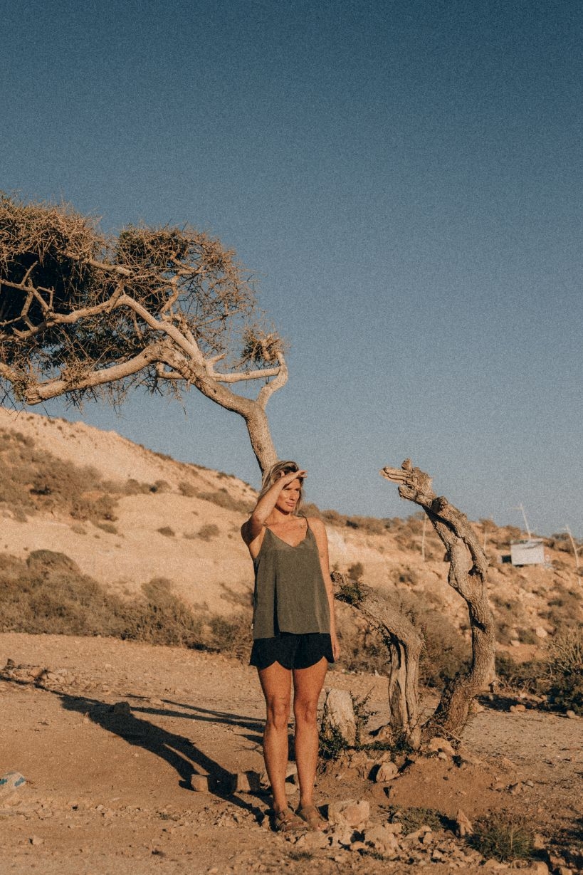 Open Back Top - Olive