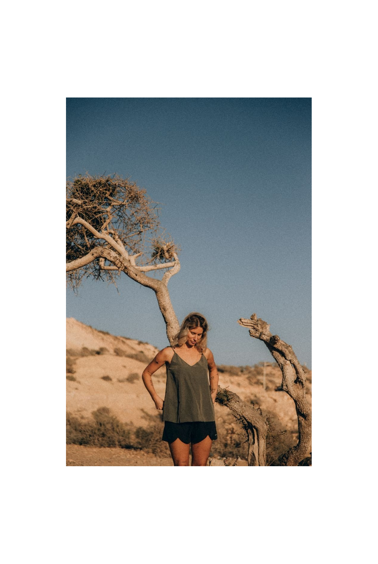 Open Back Top - Olive Open Back Top - Olive