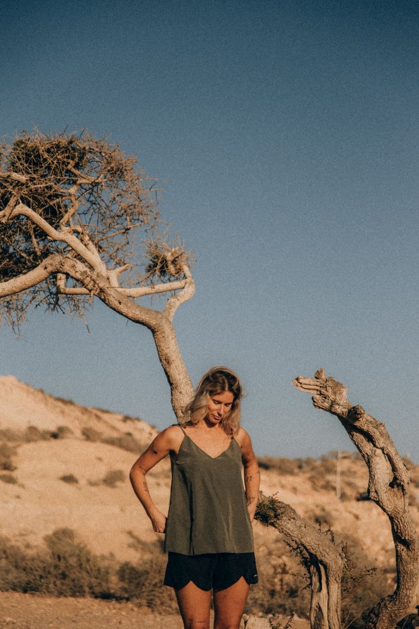 Open Back Top - Olive