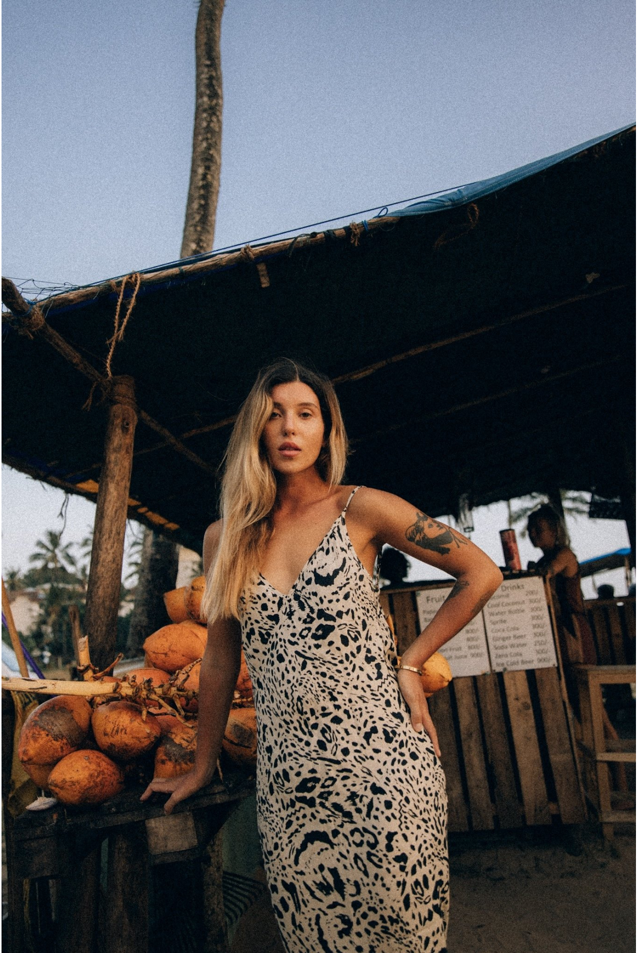 Twisted Ankle Dress - Animal Silk Blend Twisted Ankle Dress - Animal Silk Blend