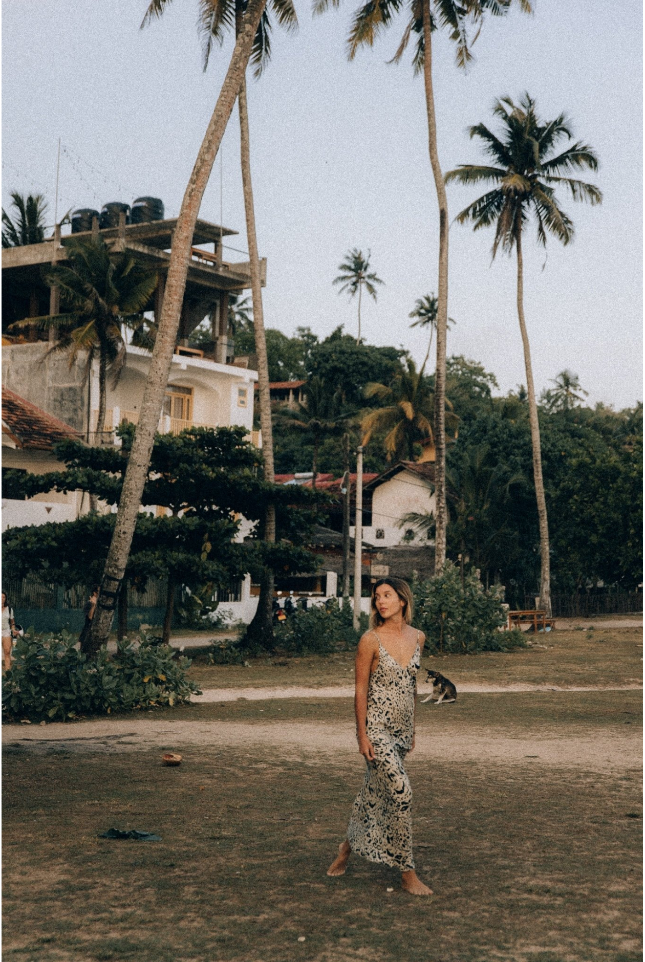 Twisted Ankle Dress - Animal Silk Blend Twisted Ankle Dress - Animal Silk Blend