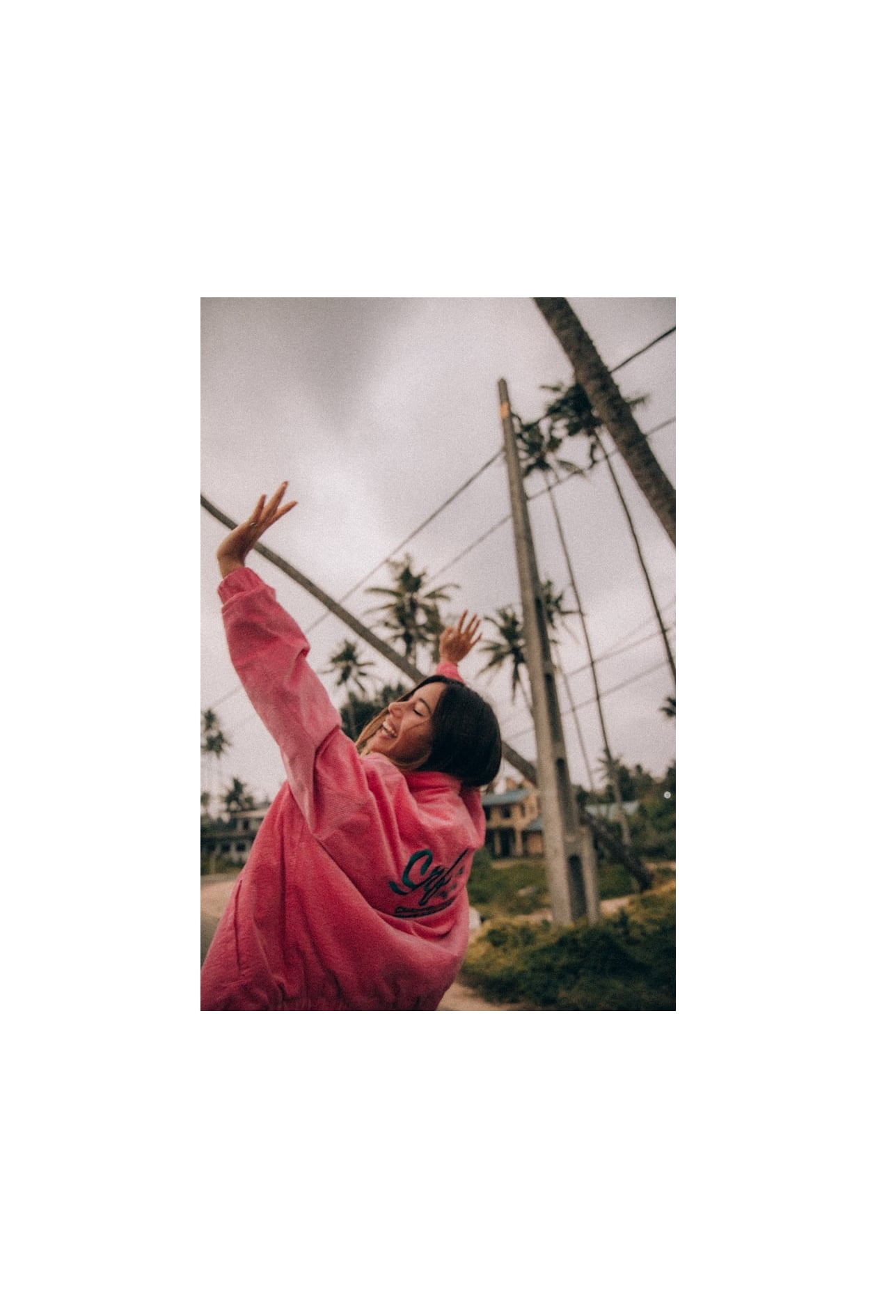 Cord Baseball Jacket - Deep Pink Cord Baseball Jacket - Deep Pink