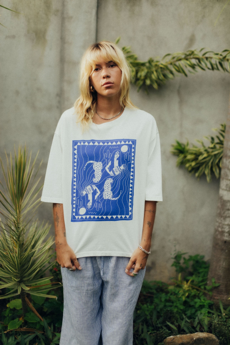 Aqua Box Tee - Vintage White Aqua Box Tee - Vintage White