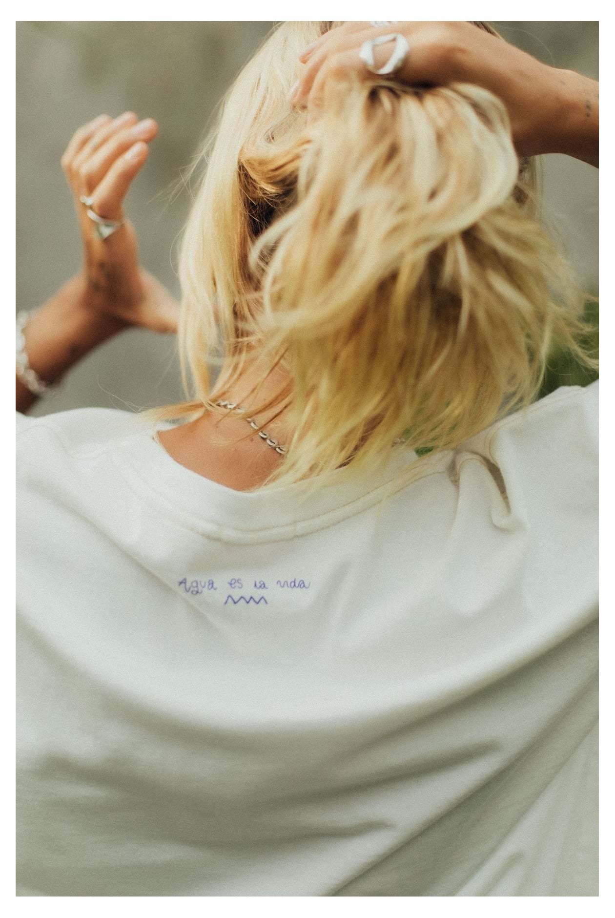 Aqua Box Tee - Vintage White