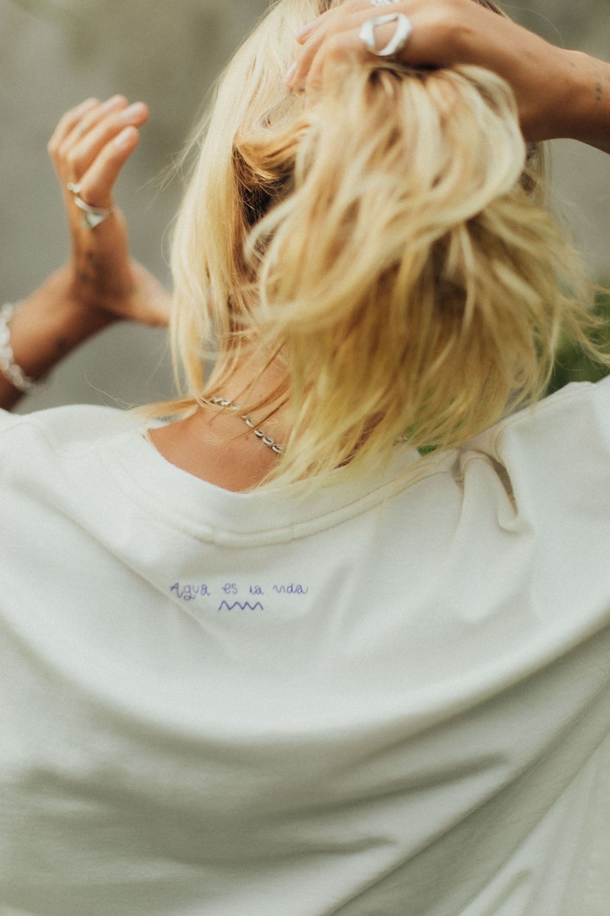 Aqua Box Tee - Vintage White