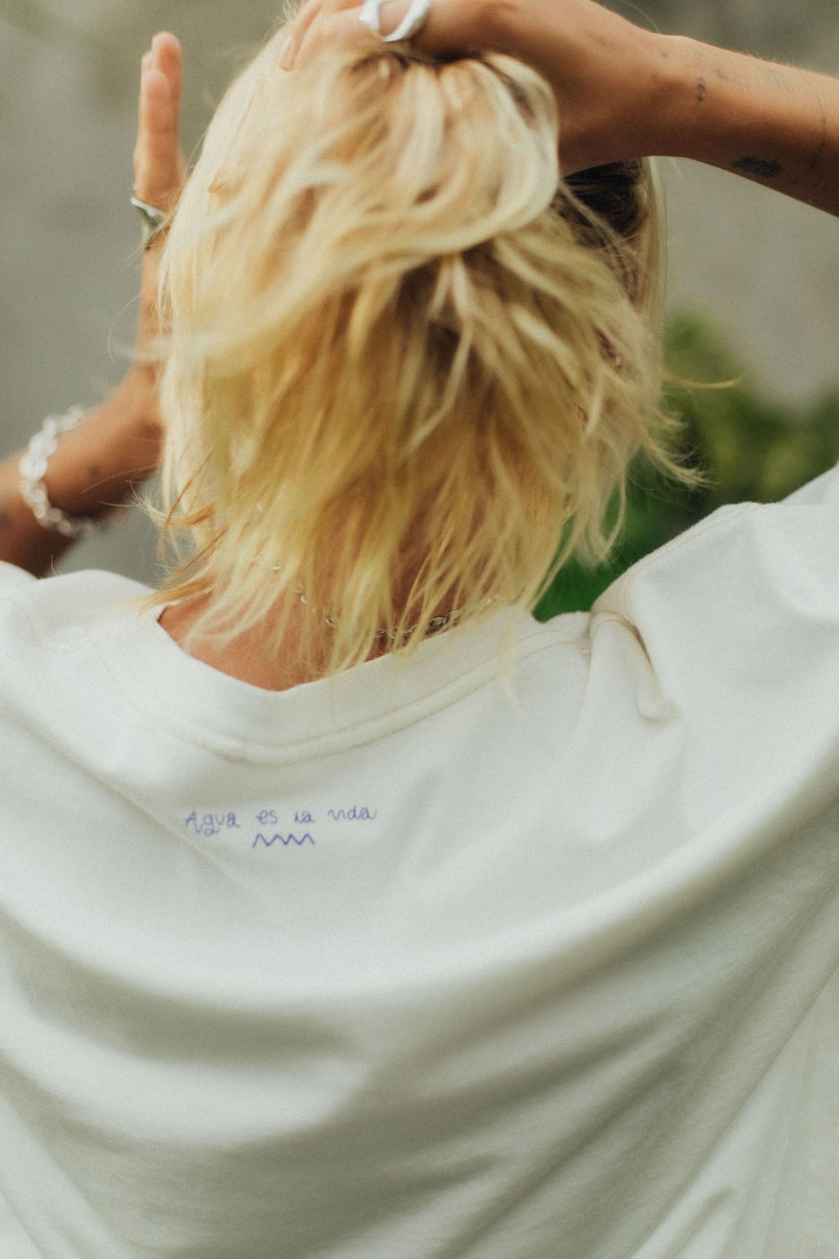 Aqua Box Tee - Vintage White