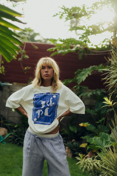 Aqua Box Tee - Vintage White Aqua Box Tee - Vintage White