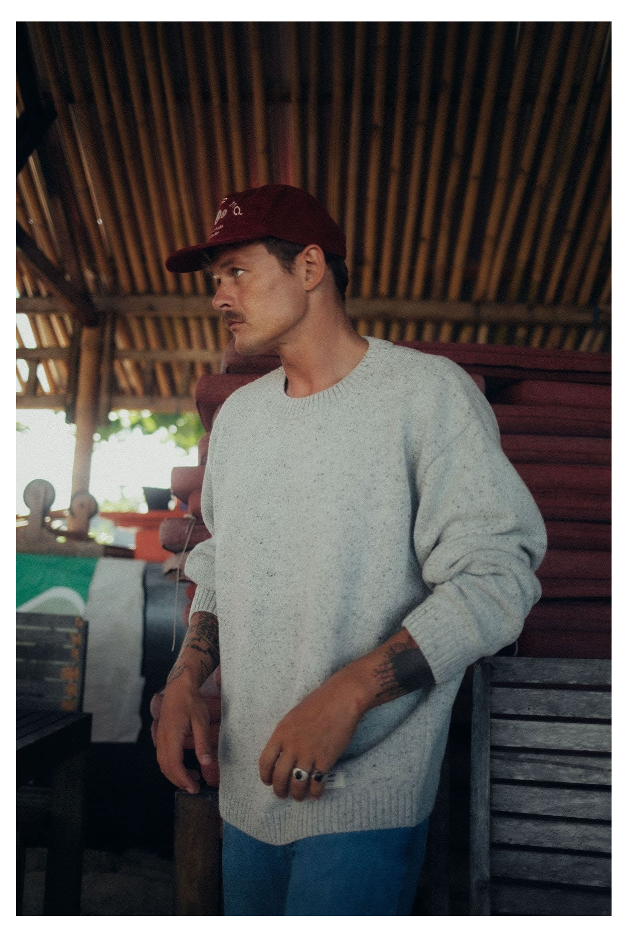 Beach Bum Sweater - Light Grey Beach Bum Sweater - Light Grey