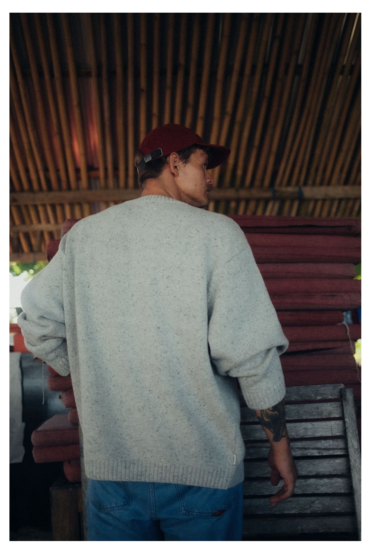 Beach Bum Sweater - Light Grey Beach Bum Sweater - Light Grey