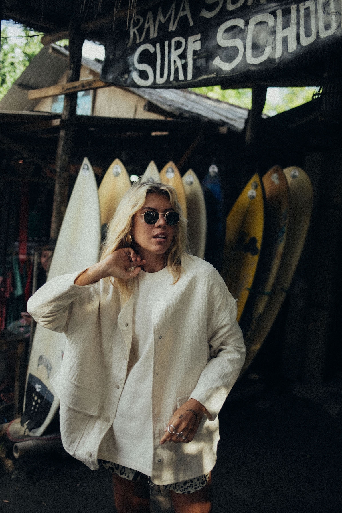 Cottage Oversized Jacket - Vintage White Cottage Oversized Jacket - Vintage White