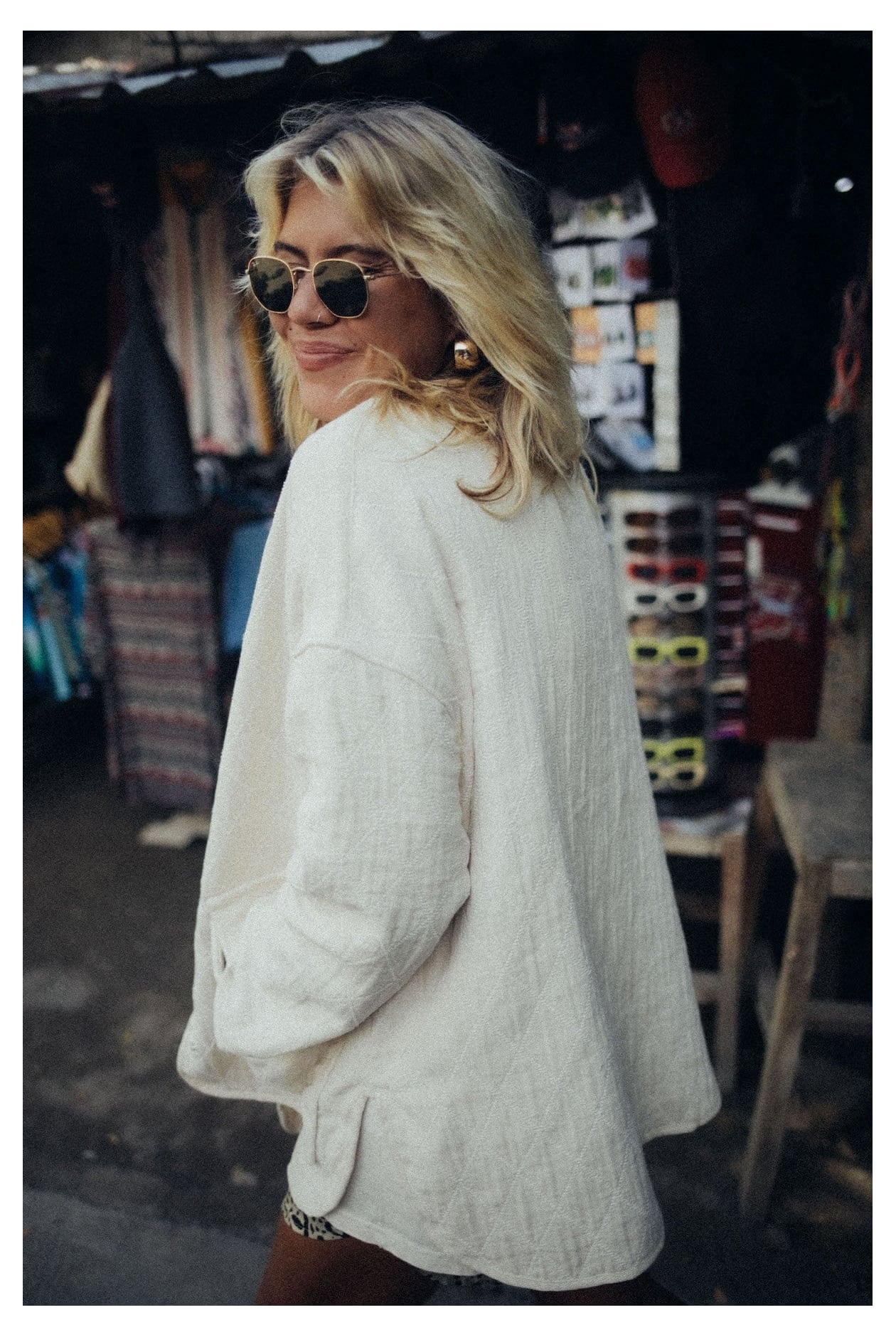 Cottage Oversized Jacket - Vintage White