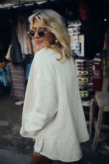Cottage Oversized Jacket - Vintage White Cottage Oversized Jacket - Vintage White