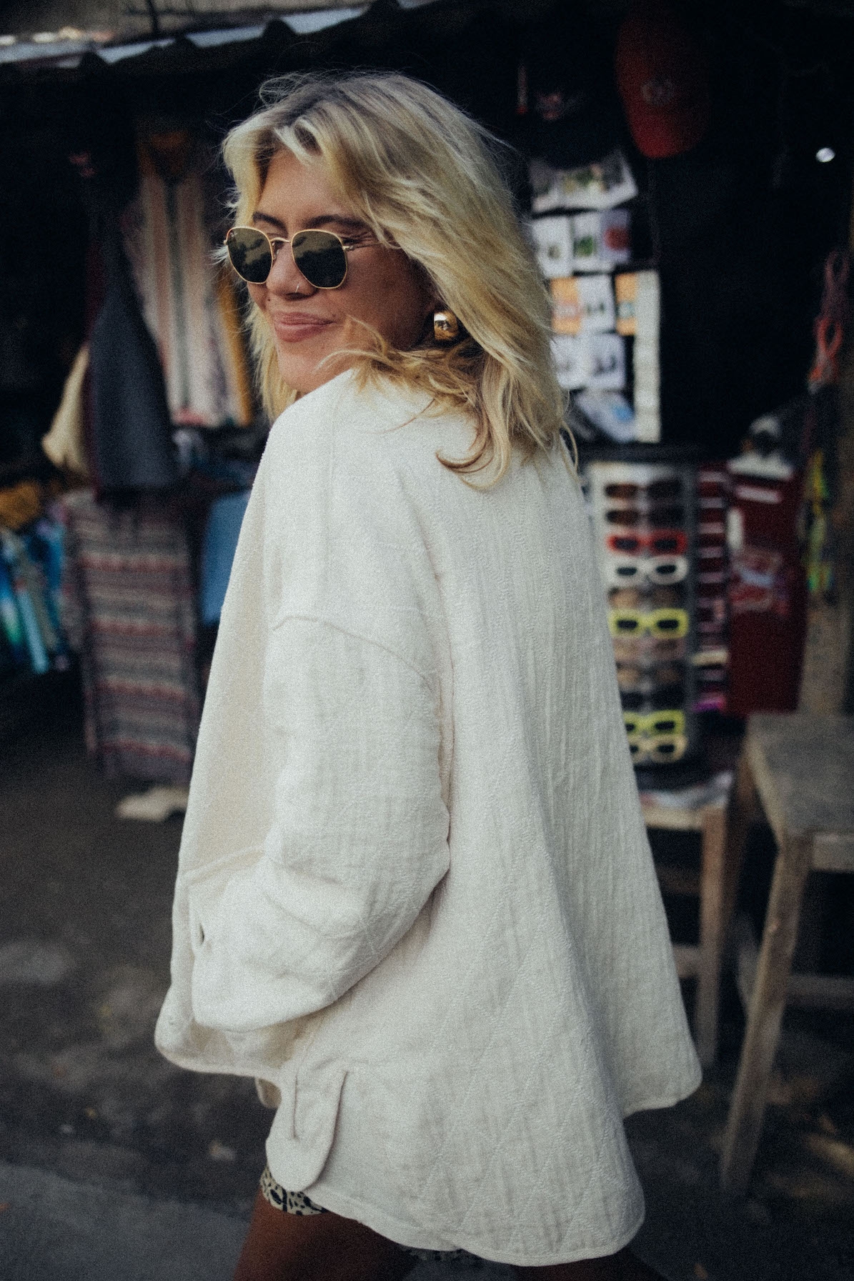 Cottage Oversized Jacket - Vintage White Cottage Oversized Jacket - Vintage White