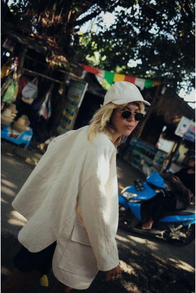 Cottage Oversized Jacket - Vintage White Cottage Oversized Jacket - Vintage White