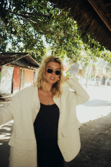 Cottage Oversized Jacket - Vintage White Cottage Oversized Jacket - Vintage White