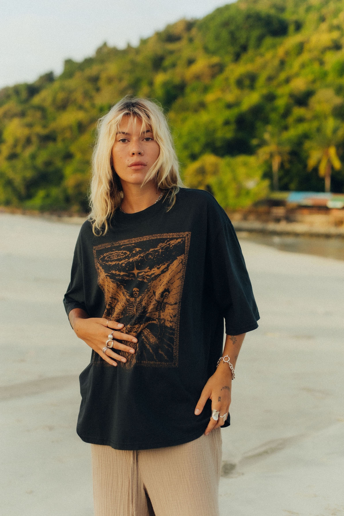 Danse Macabre Box Tee - Acid Black