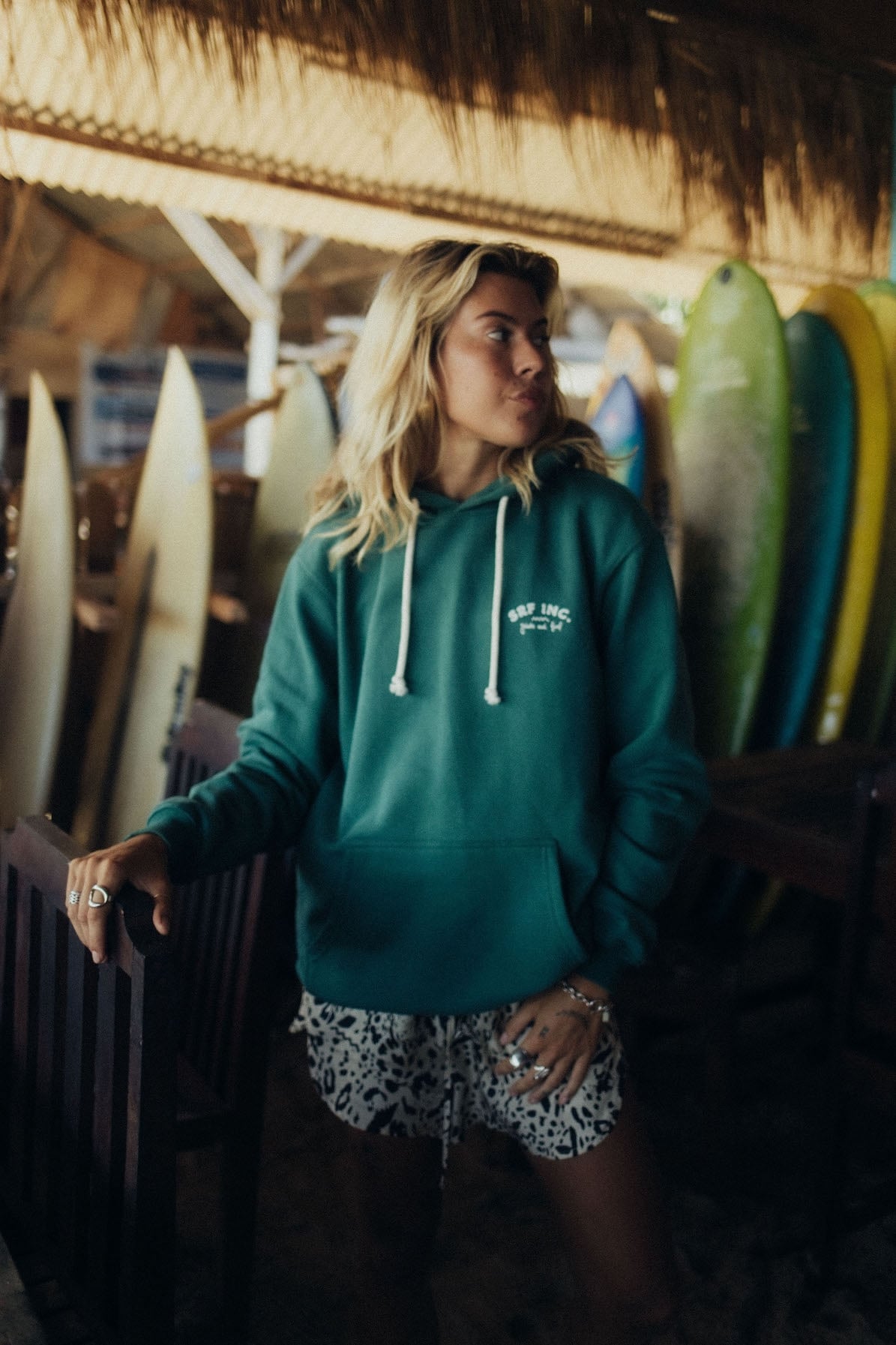 Joints & Surf Hoodie - Bottle Green