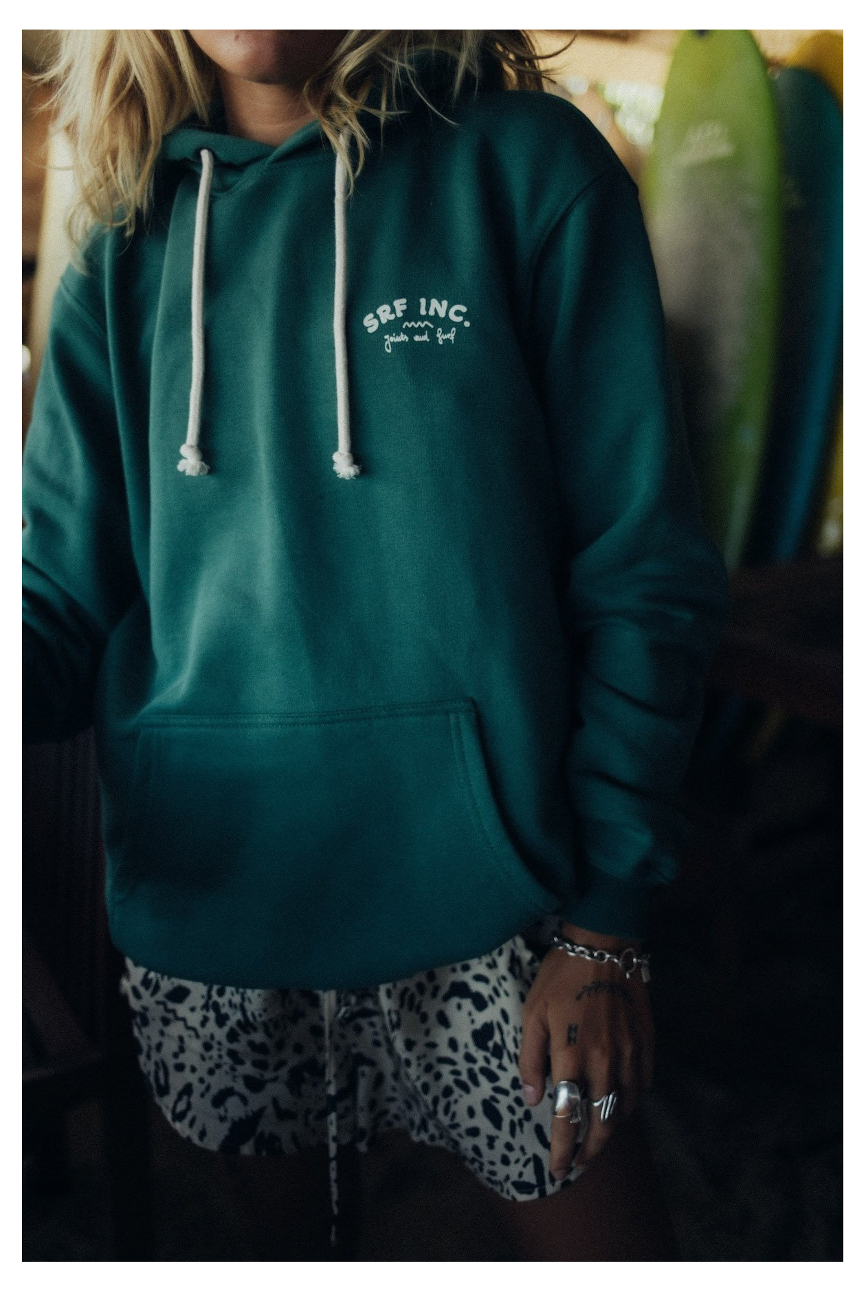 Joints & Surf Hoodie - Bottle Green Joints & Surf Hoodie - Bottle Green
