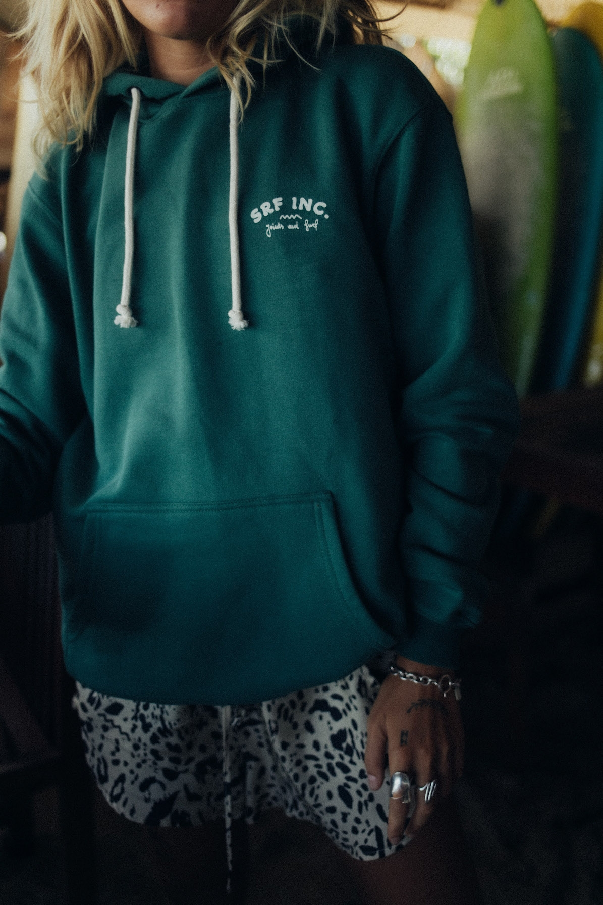 Joints & Surf Hoodie - Bottle Green