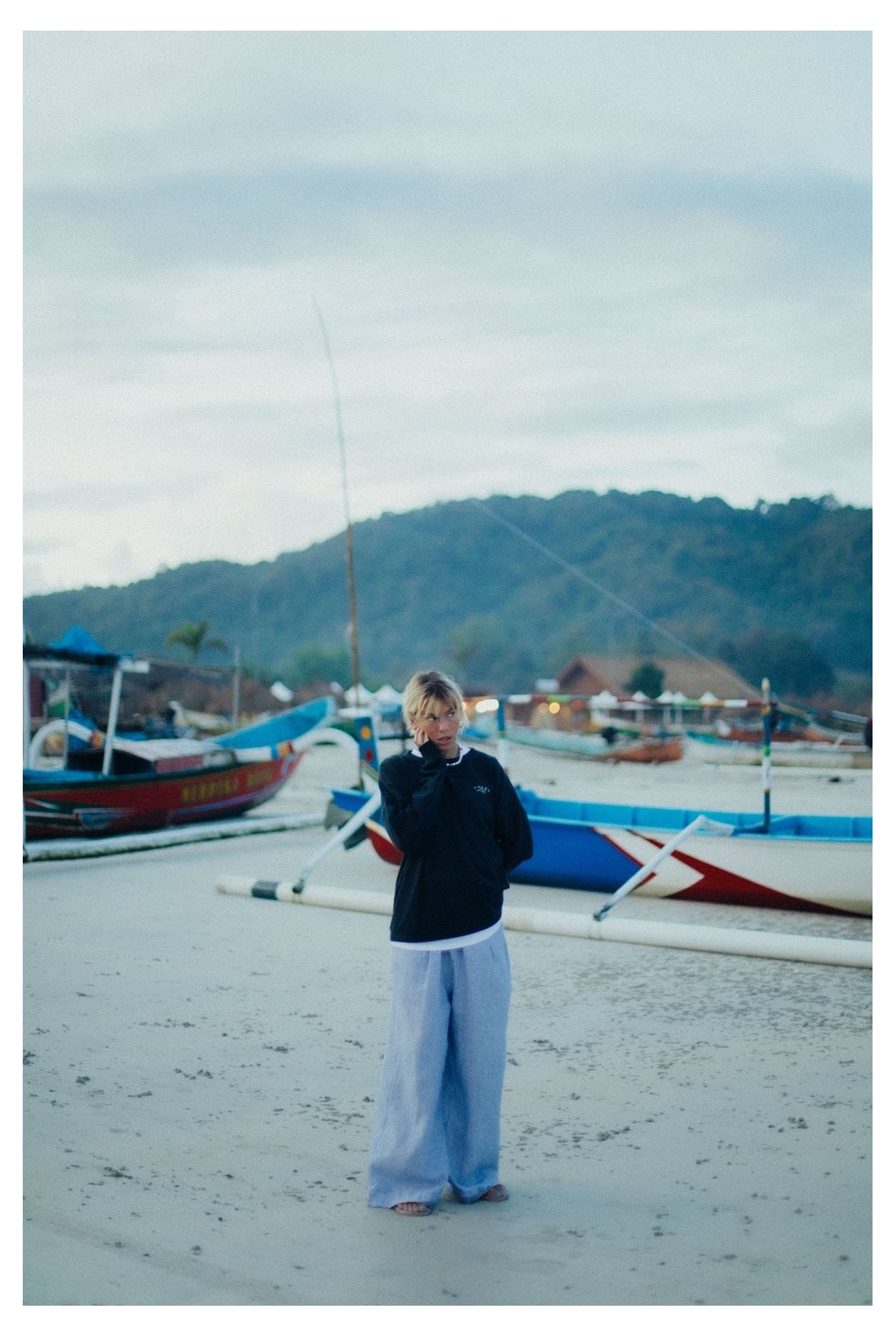 Lazy Linen Pants - Royal Blue