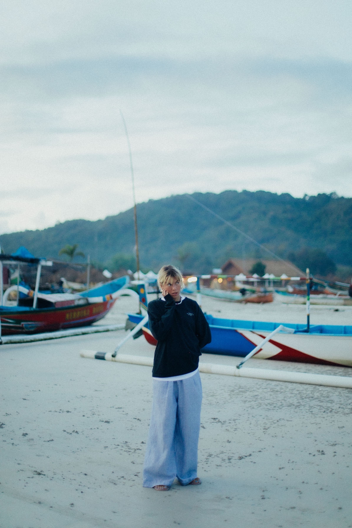 Lazy Linen Pants - Royal Blue