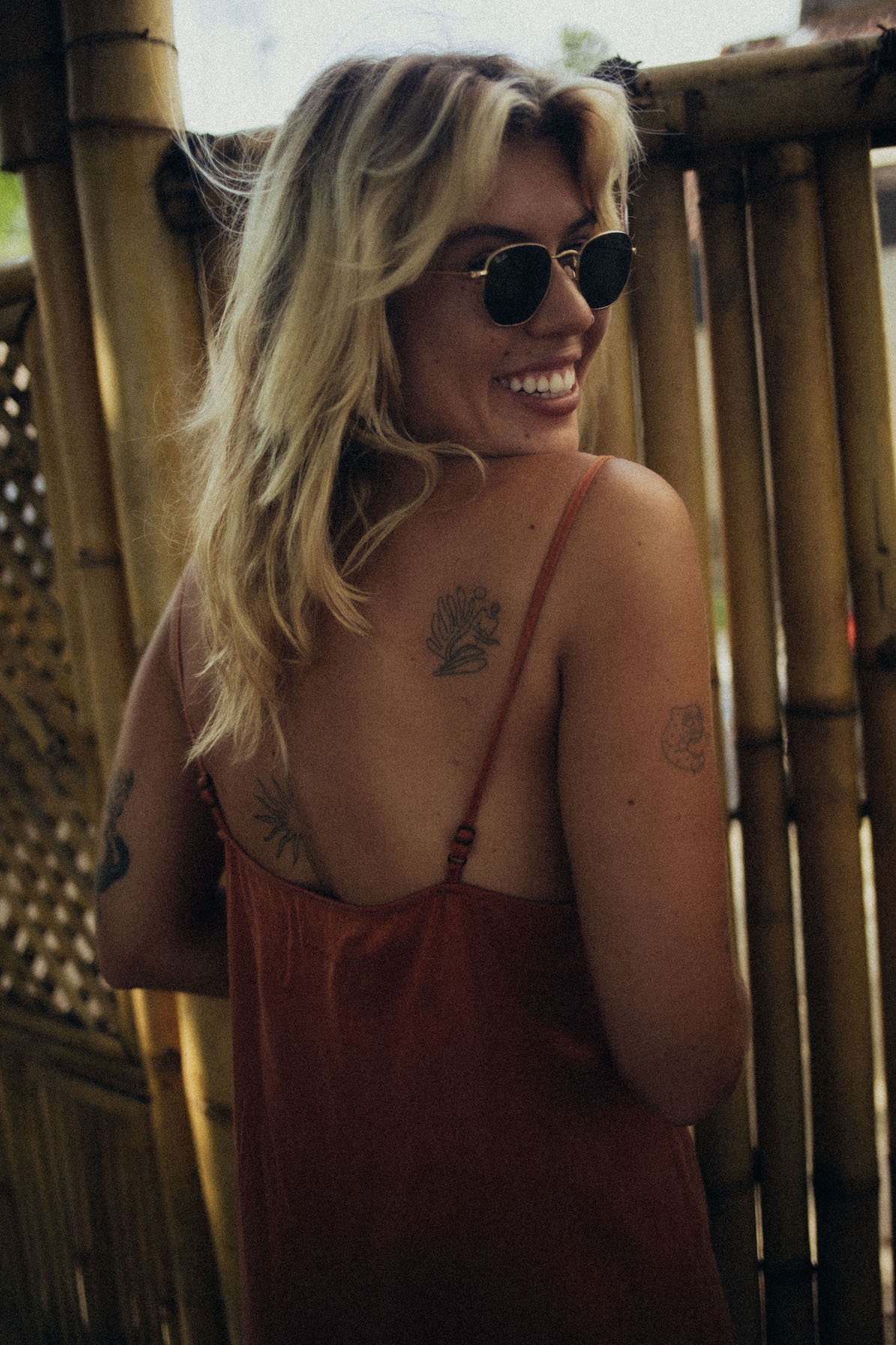 Mini Cupro Dress - Copper