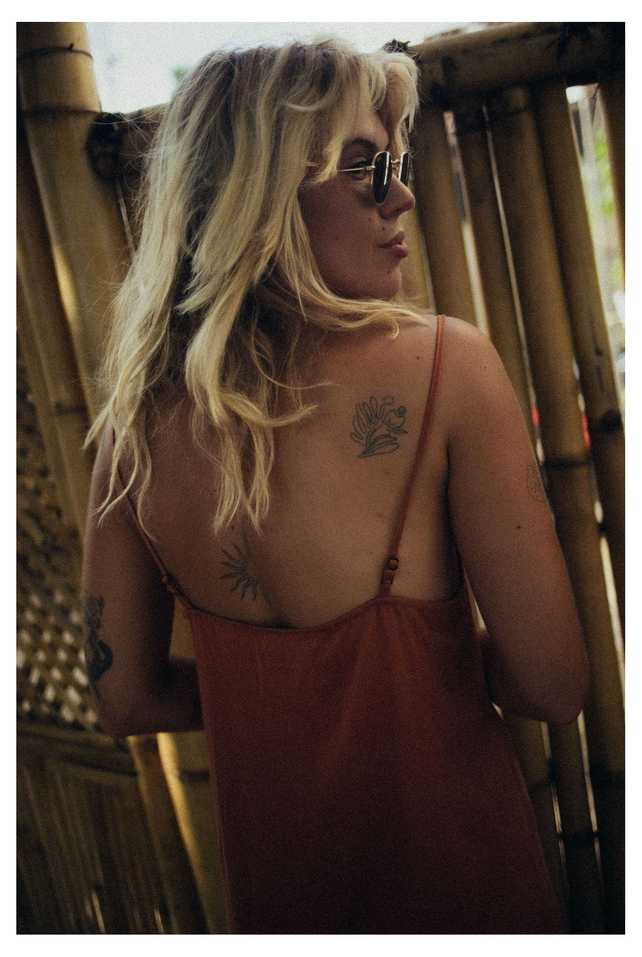 Mini Cupro Dress - Copper