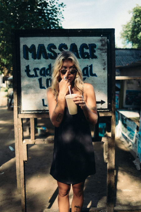 Mini Cupro Dress - Space Black Mini Cupro Dress - Space Black