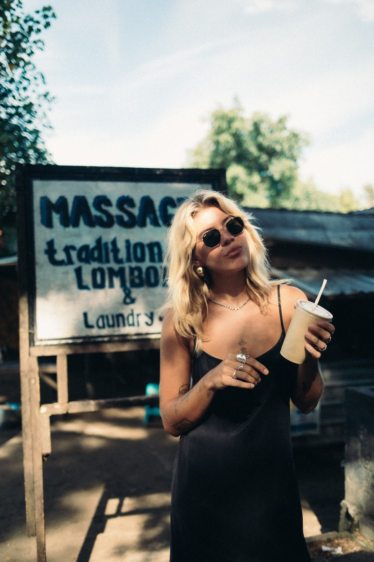 Mini Cupro Dress - Space Black