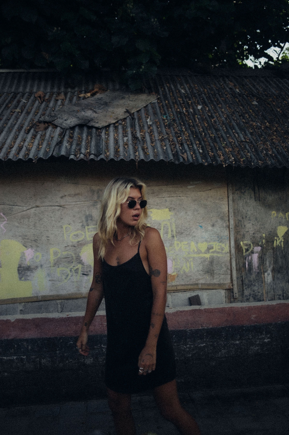 Mini Cupro Dress - Space Black