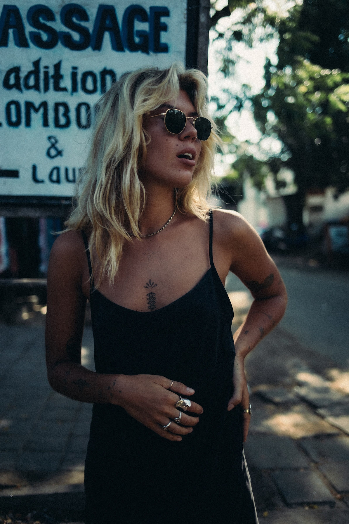 Mini Cupro Dress - Space Black