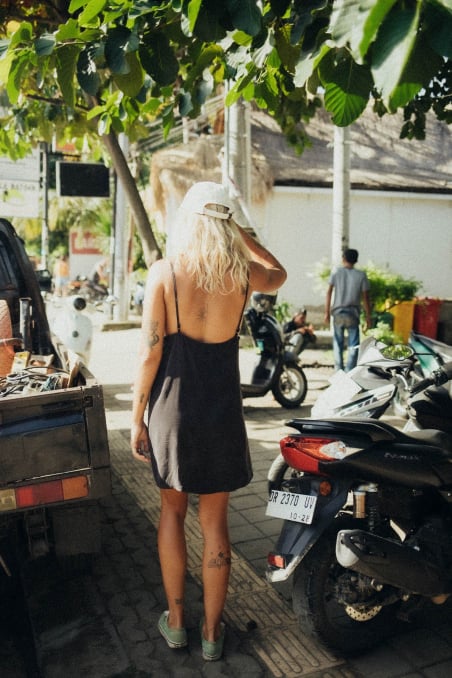 Mini Cupro Dress - Space Black Mini Cupro Dress - Space Black