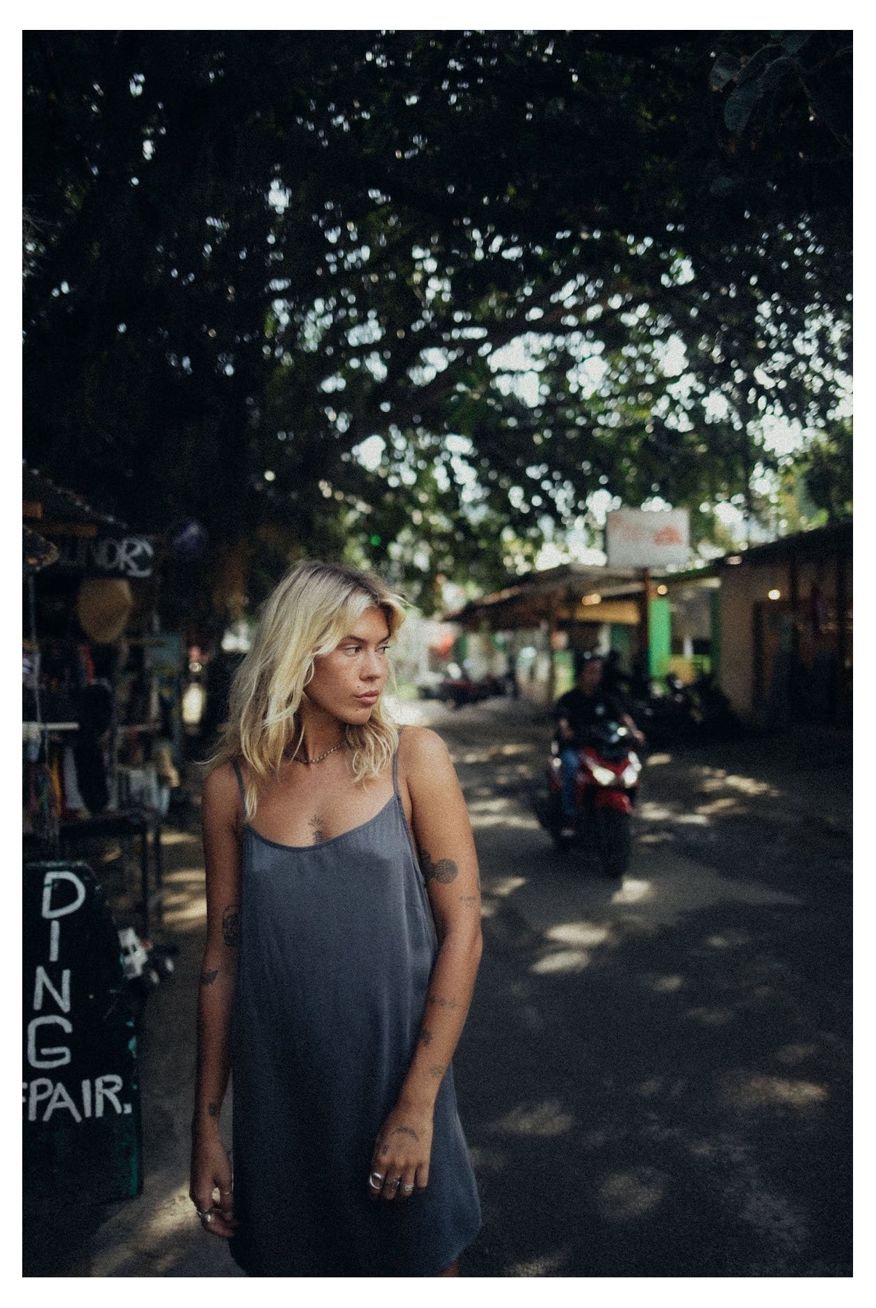 Mini Cupro Dress - Stone Grey