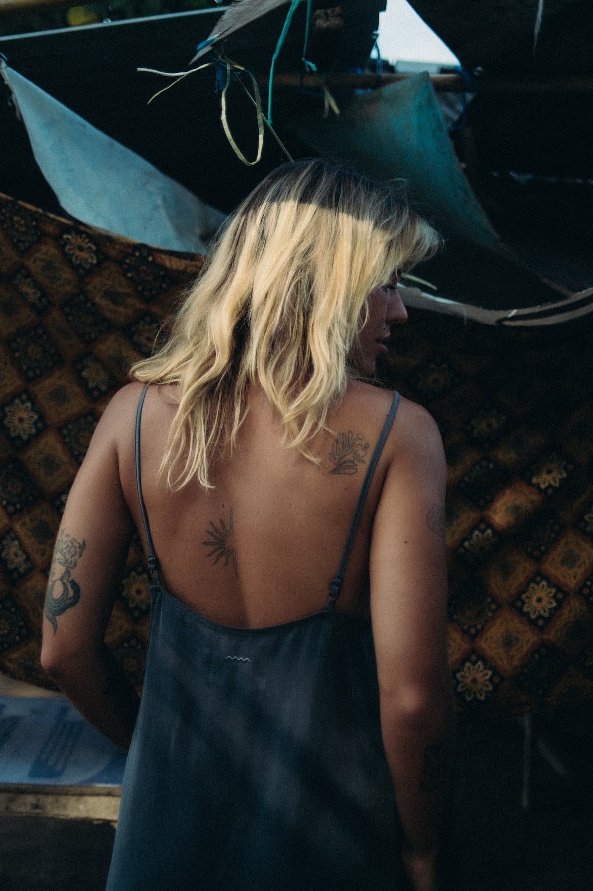 Mini Cupro Dress - Stone Grey