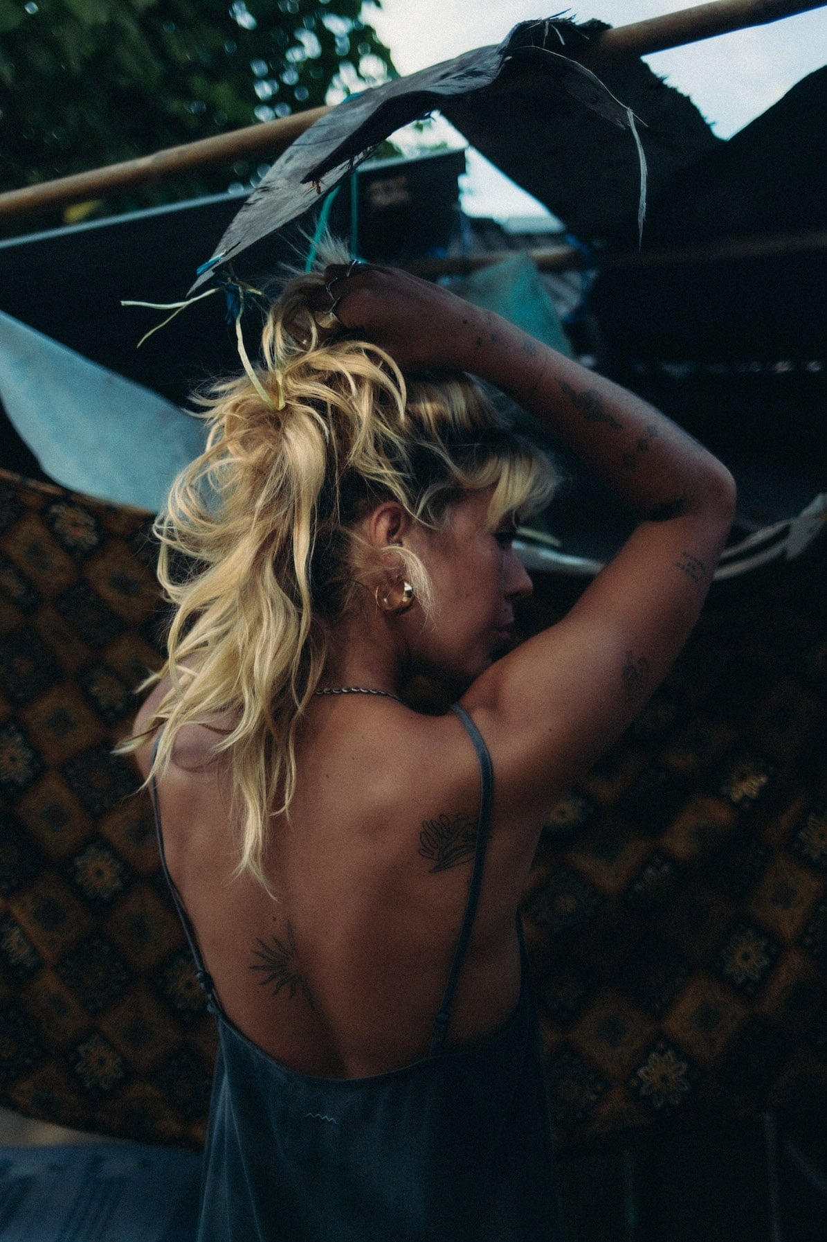 Mini Cupro Dress - Stone Grey